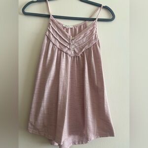 Maurices Blush Pink Tank Top with Button Detail